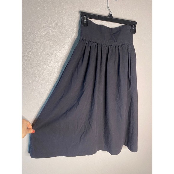 50s VINTAGE Highwaisted Black Circle Skirt - Picture 9 of 9